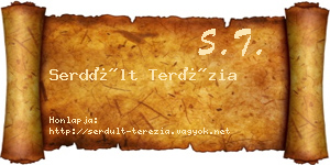 Serdült Terézia névjegykártya